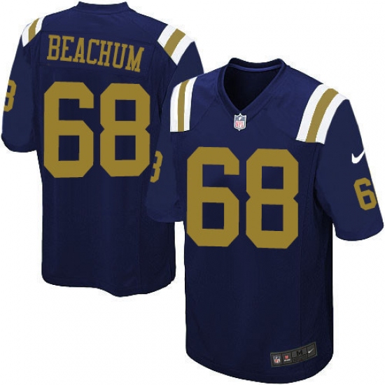 Youth Nike New York Jets 68 Kelvin Beachum Elite Navy Blue Alternate NFL Jersey