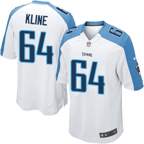 Men's Nike Tennessee Titans 64 Josh Kline Game White NFL Jersey