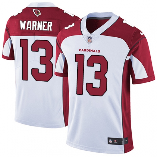 Youth Nike Arizona Cardinals 13 Kurt Warner White Vapor Untouchable Limited Player NFL Jersey