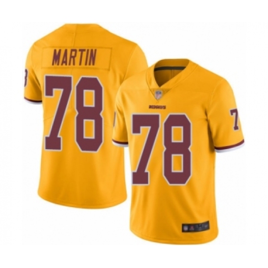 Men's Washington Redskins 78 Wes Martin Limited Gold Rush Vapor Untouchable Football Jersey