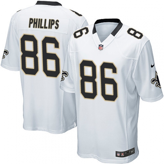 Men's Nike New Orleans Saints 86 John Phillips Game White NFL Jersey