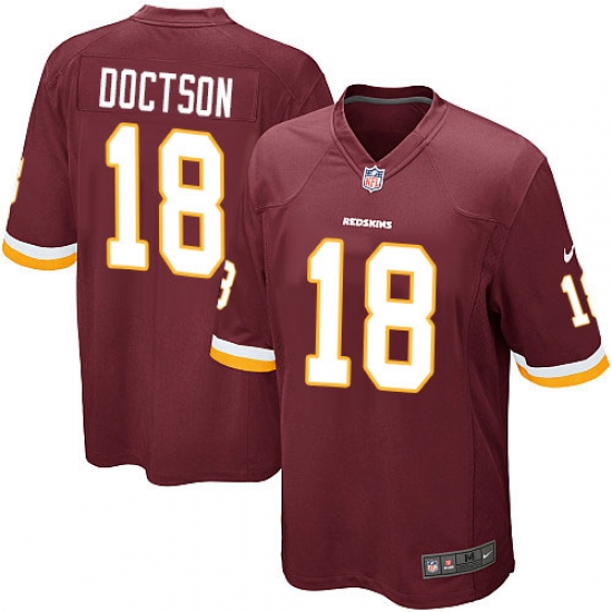 Men's Nike Washington Redskins 18 Josh Doctson Game Burgundy Red Team Color NFL Jersey