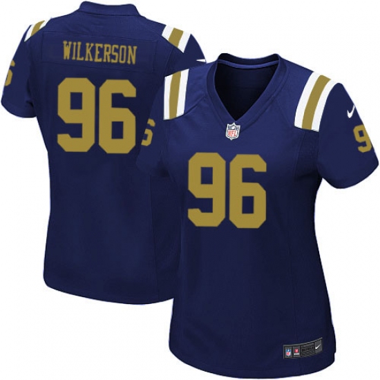 Women's Nike New York Jets 96 Muhammad Wilkerson Game Navy Blue Alternate NFL Jersey