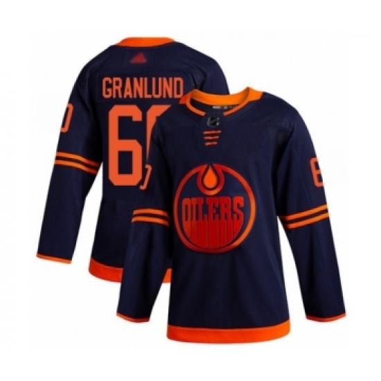 Youth Edmonton Oilers 60 Markus Granlund Authentic Navy Blue Alternate Hockey Jersey