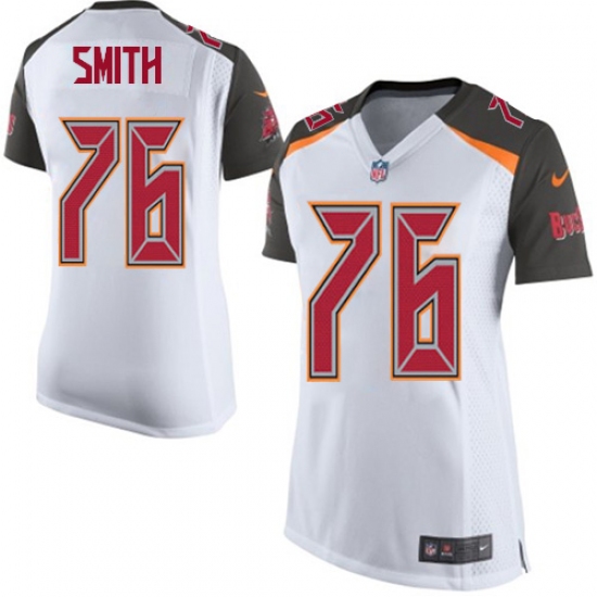 Women's Nike Tampa Bay Buccaneers 76 Donovan Smith Game White NFL Jersey