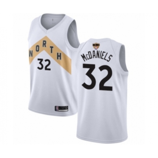 Youth Toronto Raptors 32 KJ McDaniels Swingman White 2019 Basketball Finals Bound Jersey - City Edition