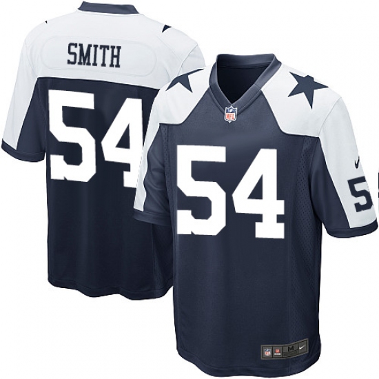 Men's Nike Dallas Cowboys 54 Jaylon Smith Game Navy Blue Throwback Alternate NFL Jersey