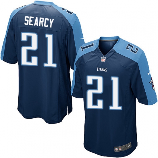 Men's Nike Tennessee Titans 21 Da'Norris Searcy Game Navy Blue Alternate NFL Jersey