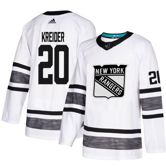 Men's Adidas New York Rangers 20 Chris Kreider White 2019 All-Star Game Parley Authentic Stitched NHL Jersey