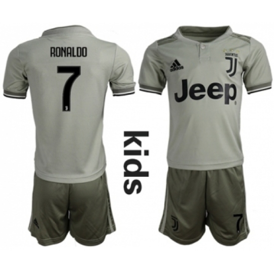 Juventus 7 Ronaldo Away Kid Soccer Club Jersey