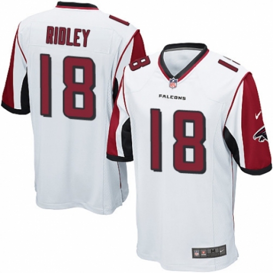 Men's Nike Atlanta Falcons 18 Calvin Ridley Game White NFL Jersey