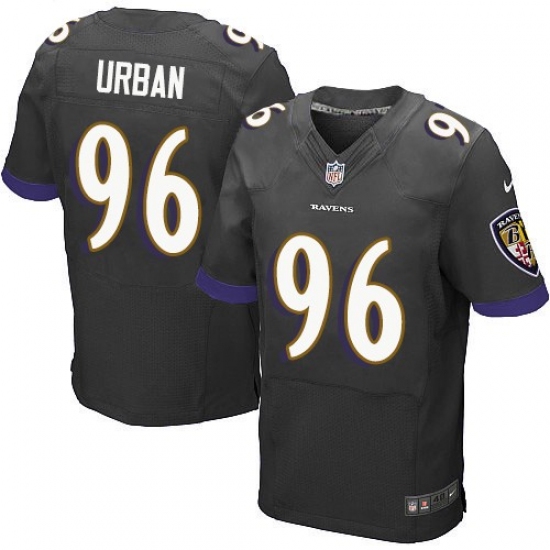 Men's Nike Baltimore Ravens 96 Brent Urban Elite Black Alternate NFL Jersey