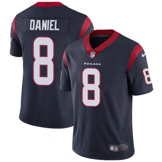 Men's Nike Houston Texans 8 Trevor Daniel Navy Blue Team Color Vapor Untouchable Limited Player NFL Jersey