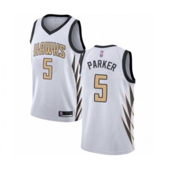 Women's Atlanta Hawks 5 Jabari Parker Swingman White Basketball Jersey - City Edition