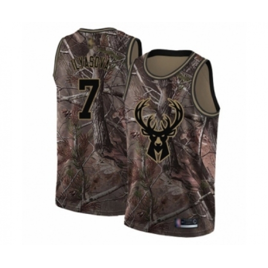 Women's Milwaukee Bucks 7 Ersan Ilyasova Swingman Camo Realtree Collection Basketball Jersey