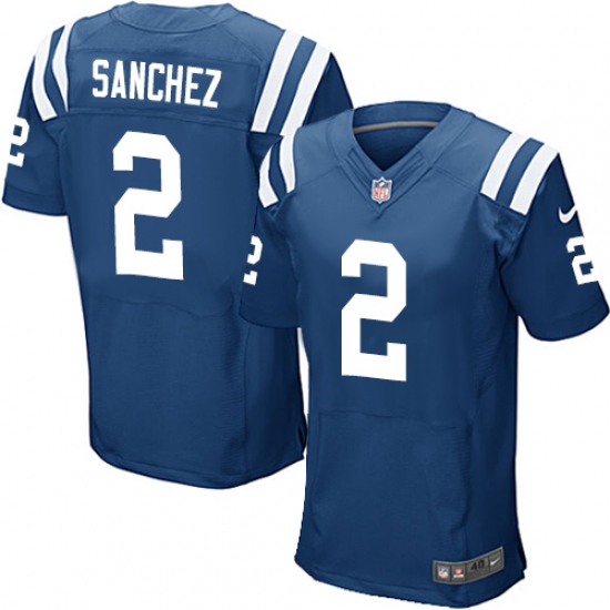 Men's Nike Indianapolis Colts 2 Rigoberto Sanchez Elite Royal Blue Team Color NFL Jersey