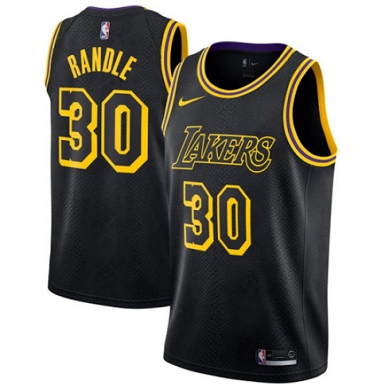 Youth Nike Los Angeles Lakers 30 Julius Randle Swingman Black NBA Jersey - City Edition