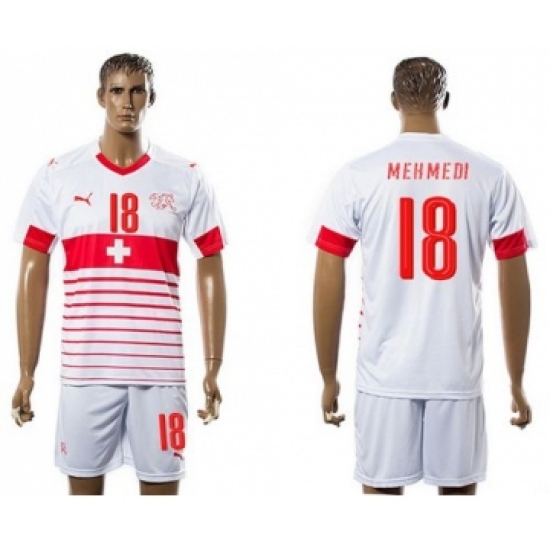 Switzerland 18 Mehmedi Away Soccer Country Jersey