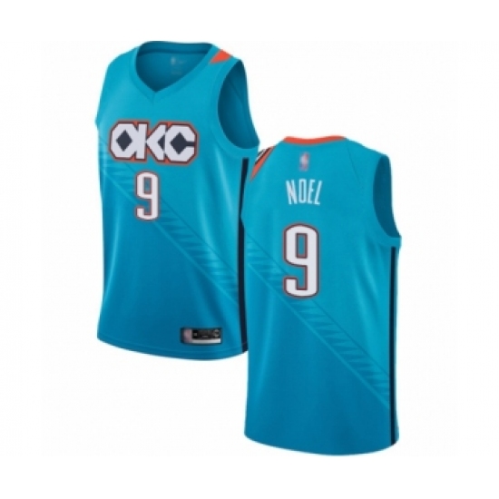 Youth Oklahoma City Thunder 9 Nerlens Noel Swingman Turquoise Basketball Jersey - City Edition