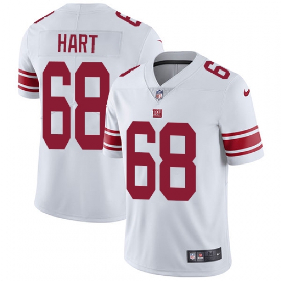 Men's Nike New York Giants 68 Bobby Hart White Vapor Untouchable Limited Player NFL Jersey