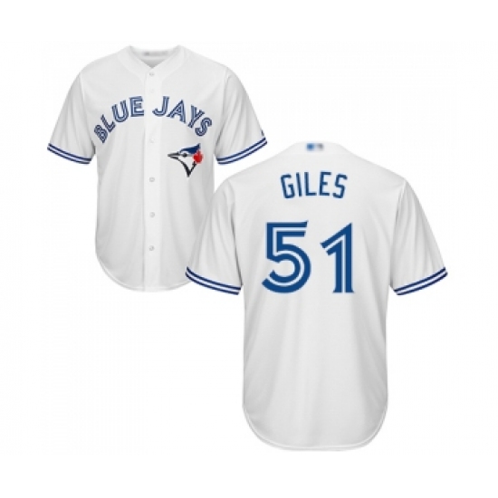 Youth Toronto Blue Jays 51 Ken Giles Replica White Home Baseball Jersey