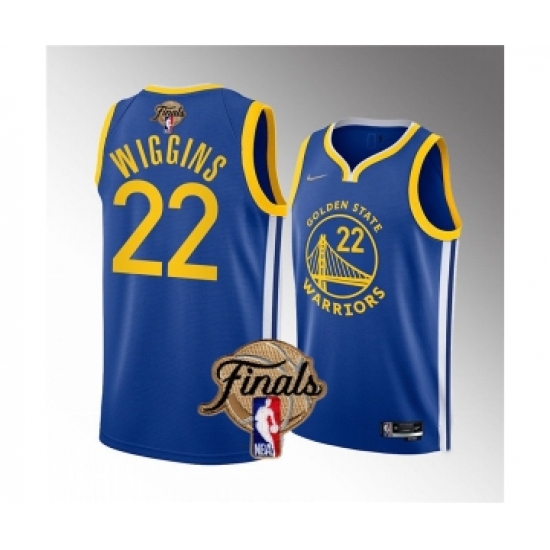 Men's Golden State Warriors 22 Andrew Wiggins Royal 2022 Finals Stitched Jersey