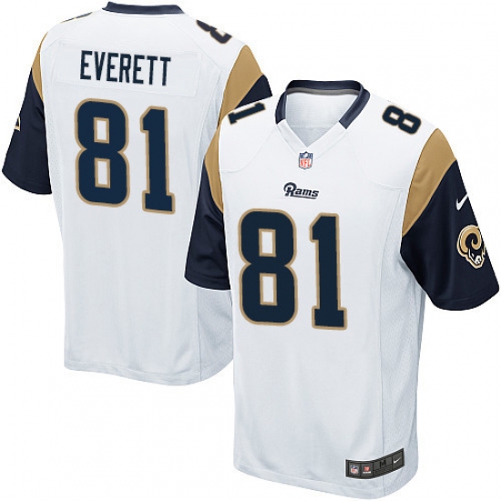 Men's Nike Los Angeles Rams 81 Gerald Everett Game White NFL Jersey