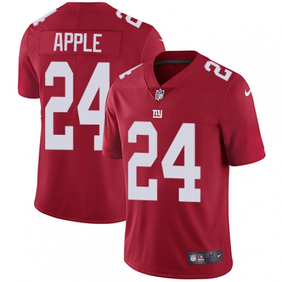 Men's Nike New York Giants 24 Eli Apple Red Alternate Vapor Untouchable Limited Player NFL Jersey