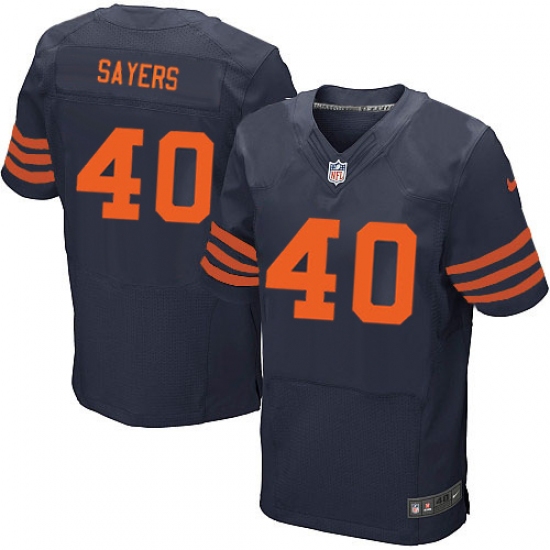 Men's Nike Chicago Bears 40 Gale Sayers Elite Navy Blue Alternate NFL Jersey