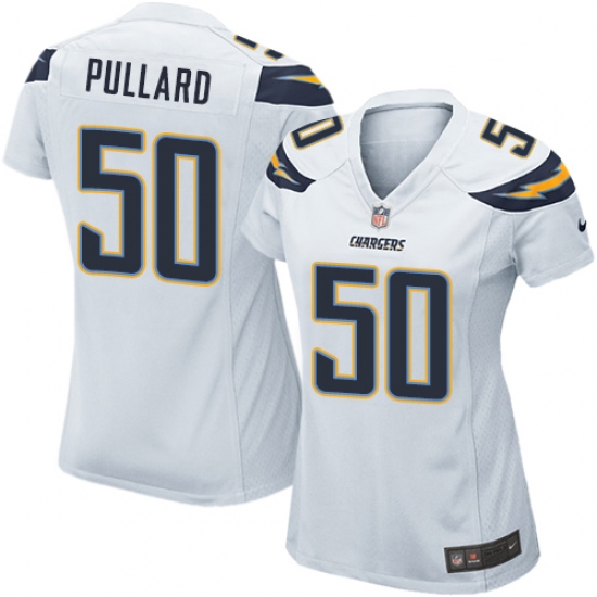 Women's Nike Los Angeles Chargers 50 Hayes Pullard Game White NFL Jersey