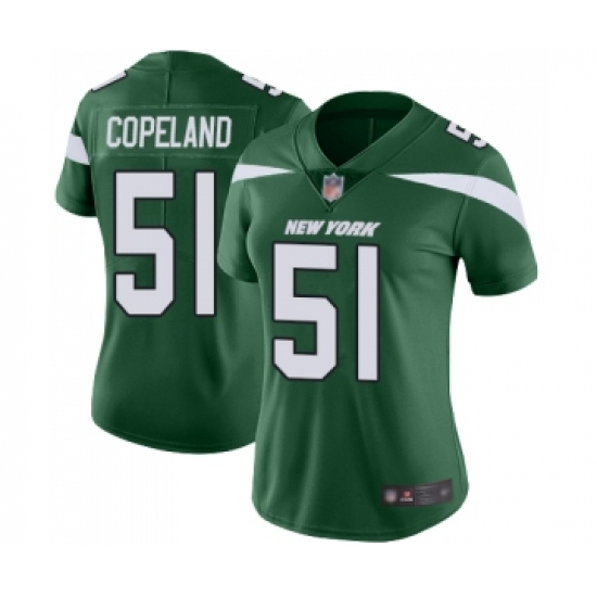 Women's New York Jets 51 Brandon Copeland Green Team Color Vapor Untouchable Limited Player Football Jersey