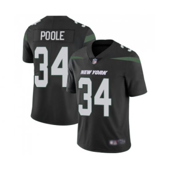 Men's New York Jets 34 Brian Poole Black Alternate Vapor Untouchable Limited Player Football Jersey
