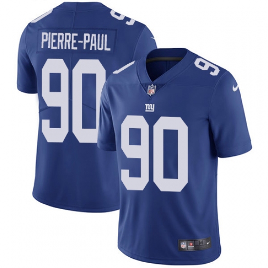 Men's Nike New York Giants 90 Jason Pierre-Paul Royal Blue Team Color Vapor Untouchable Limited Player NFL Jersey