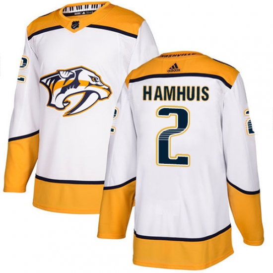 Youth Adidas Nashville Predators 2 Dan Hamhuis Authentic White Away NHL Jersey