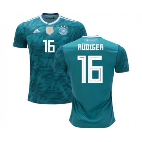 Germany 16 Rudiger Away Kid Soccer Country Jersey