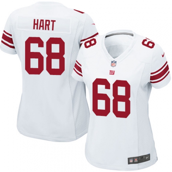 Women's Nike New York Giants 68 Bobby Hart Game White NFL Jersey