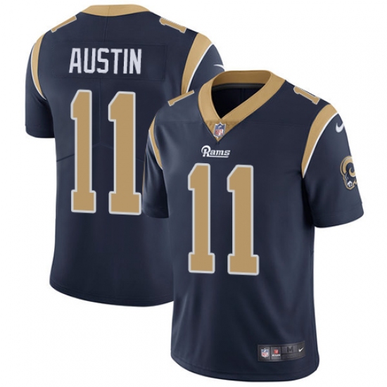 Men's Nike Los Angeles Rams 11 Tavon Austin Navy Blue Team Color Vapor Untouchable Limited Player NFL Jersey