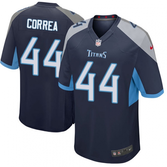 Men Nike Tennessee Titans 44 Kamalei Correa Game Navy Blue Team Color NFL Jersey