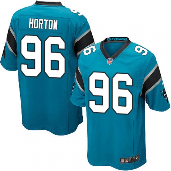 Men's Nike Carolina Panthers 96 Wes Horton Game Blue Alternate NFL Jersey