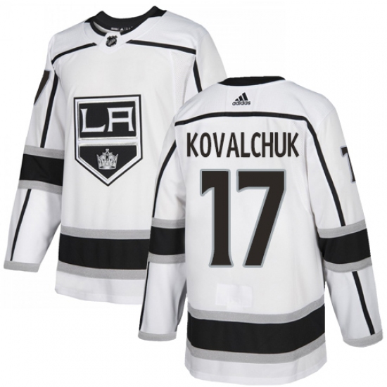 Men's Adidas Los Angeles Kings 17 Ilya Kovalchuk White Road Authentic Stitched NHL Jersey