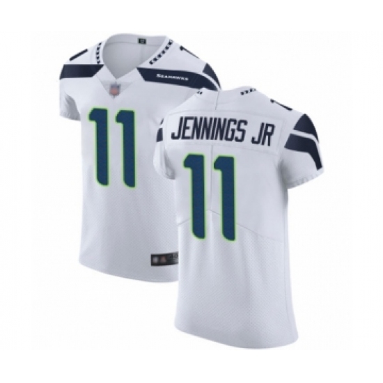 Men's Seattle Seahawks 11 Gary Jennings Jr. White Vapor Untouchable Elite Player Football Jersey