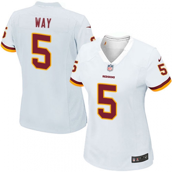 Women's Nike Washington Redskins 5 Tress Way Game White NFL Jersey