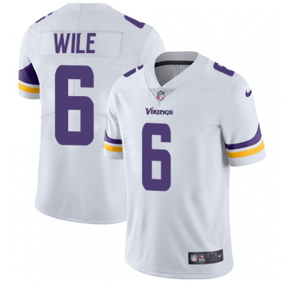 Men's Nike Minnesota Vikings 6 Matt Wile White Vapor Untouchable Limited Player NFL Jersey