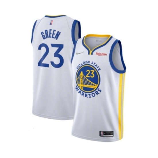 Men's Golden State Warriors 23 Draymond Green 2022 White 75th Anniversary Stitched Jersey