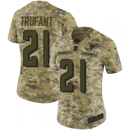 Women's Nike Atlanta Falcons 21 Desmond Trufant Limited Camo 2018 Salute to Service NFL Jersey