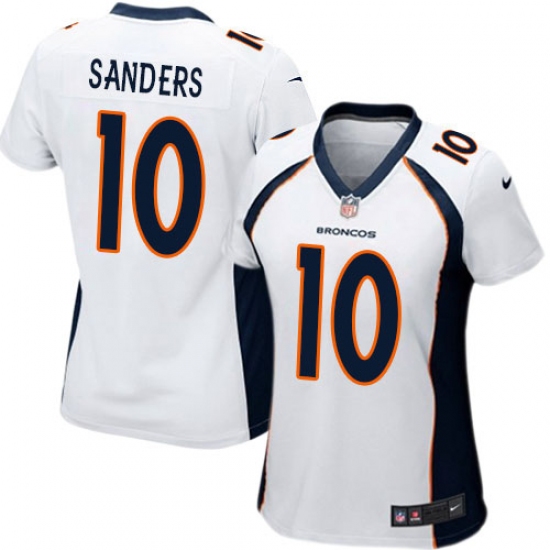 Women's Nike Denver Broncos 10 Emmanuel Sanders Game White NFL Jersey