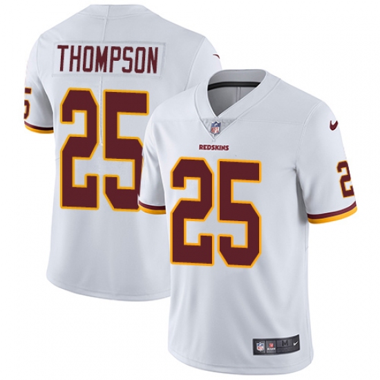 Men's Nike Washington Redskins 25 Chris Thompson White Vapor Untouchable Limited Player NFL Jersey