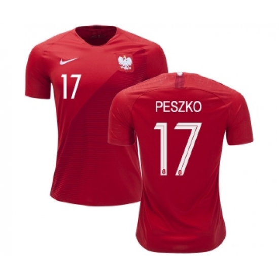 Poland 17 PESZKO Away Soccer Country Jersey