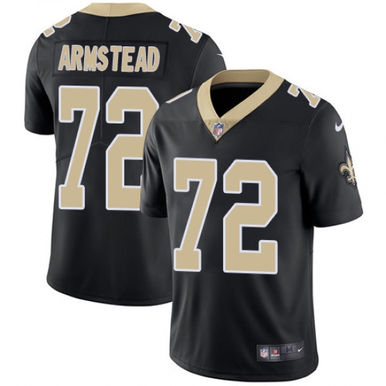 Youth Nike New Orleans Saints 72 Terron Armstead Black Team Color Vapor Untouchable Limited Player NFL Jersey