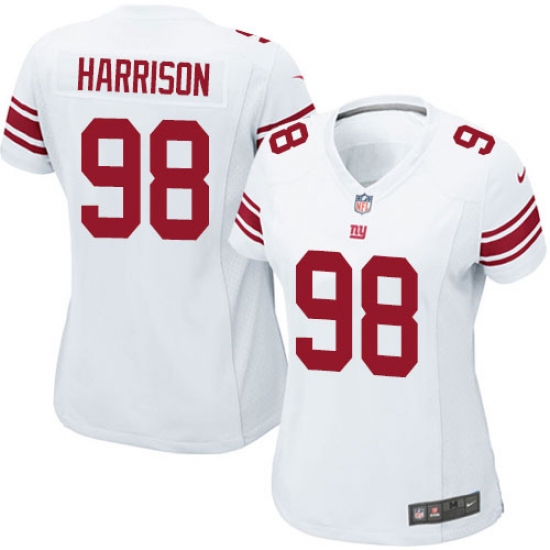 Women's Nike New York Giants 98 Damon Harrison Game White NFL Jersey